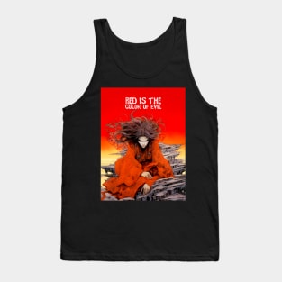 Halloween Red: Red is the Color of Evil on a Dark Background Tank Top